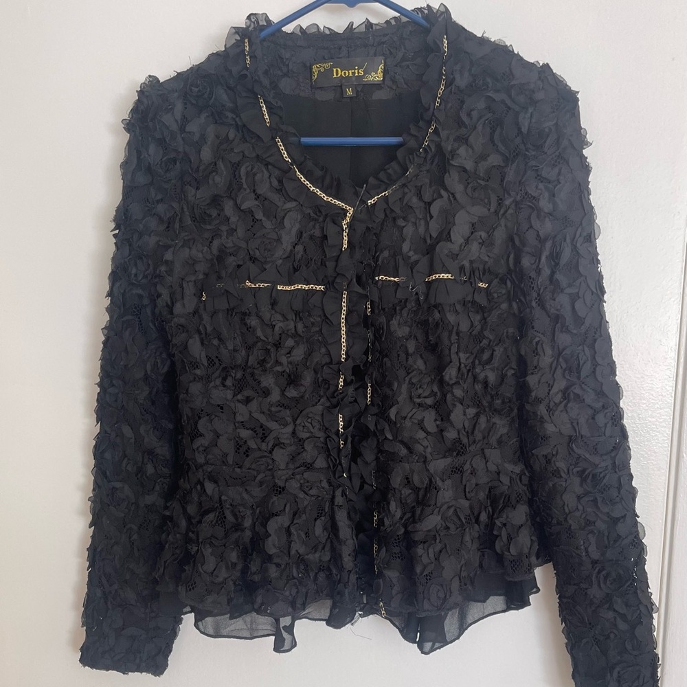 Doris Streich Black Textured Blazer